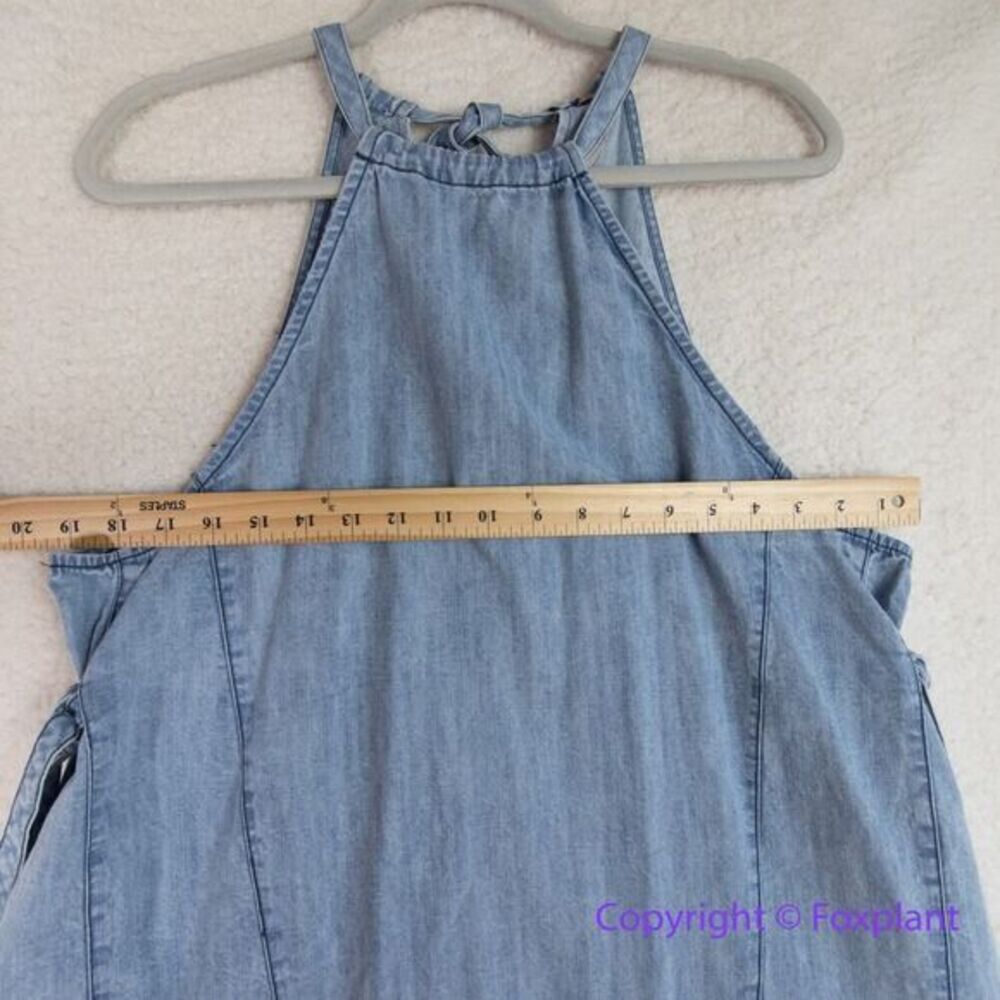 New! FREE PEOPLE Isabella Denim Tunic Dress Faded Vintage, size L - Picture 6 of 16